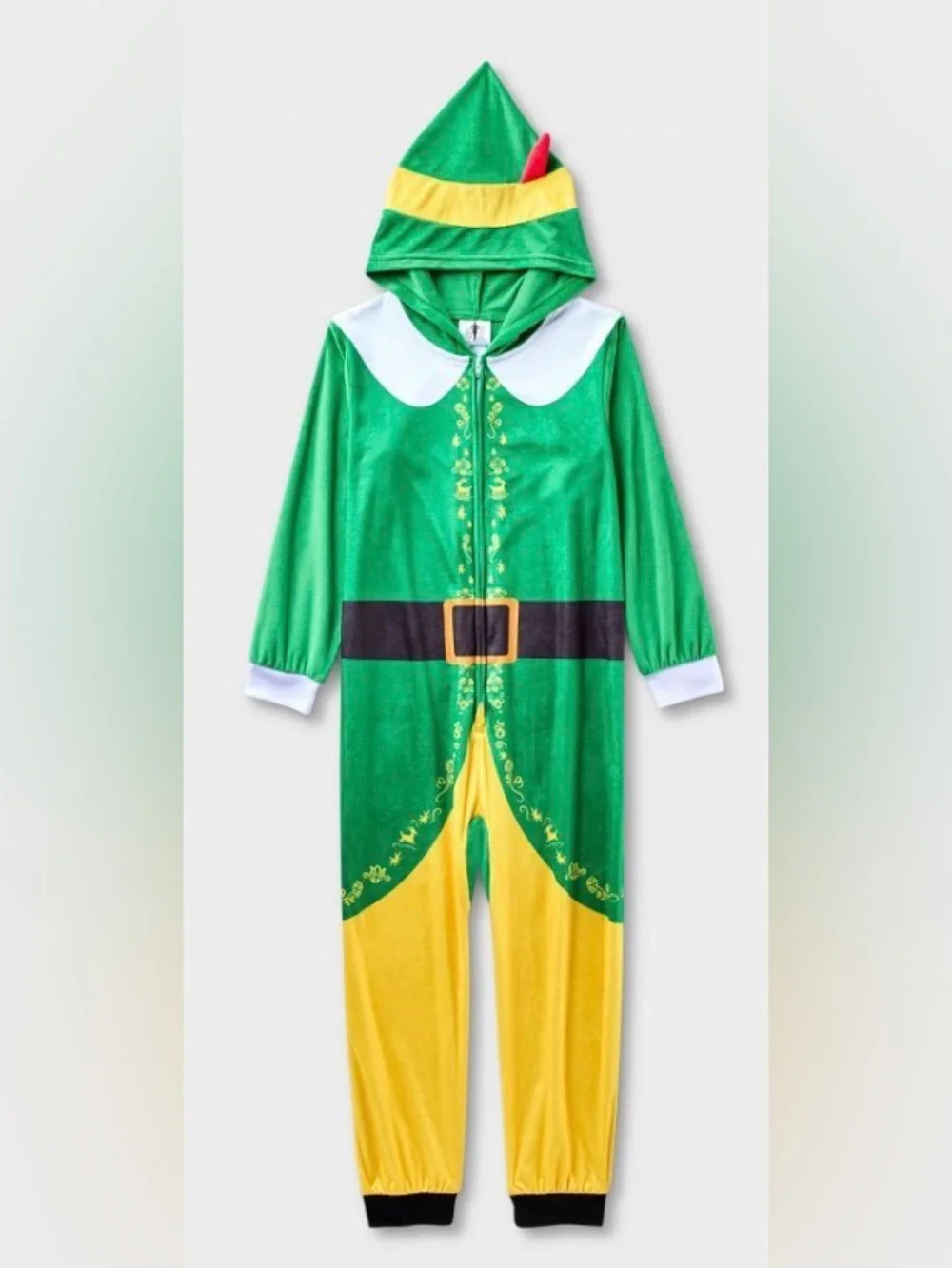 ELF Green, Yellow and white  Hooded Onesie Costume